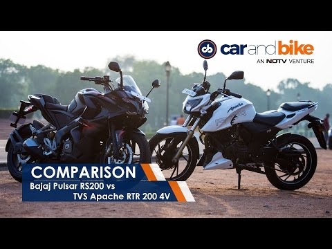 Bajaj Pulsar RS200 Vs TVS Apache RTR 200 4V Comparison - NDTV CarAndBike