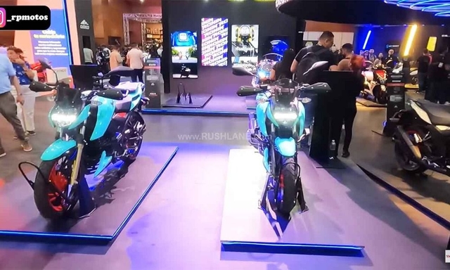TVS Showcases New Miami Blue Apache RR 310, RTR 200 In Colombia