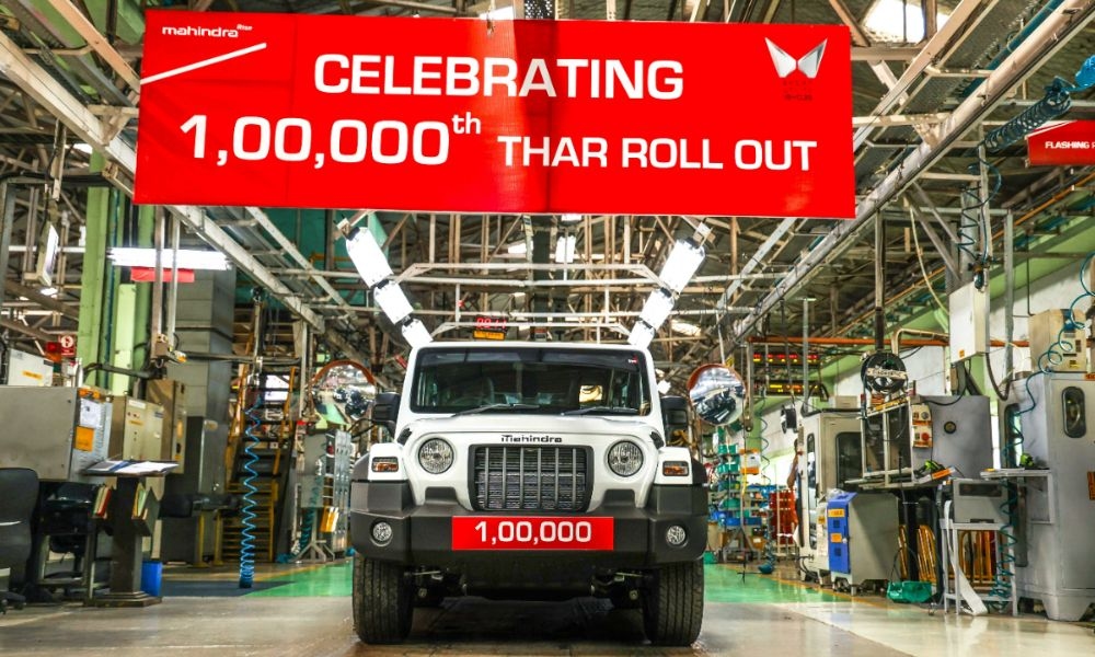 Mahindra Thar Production Crosses 1 Lakh Unit Milestone
